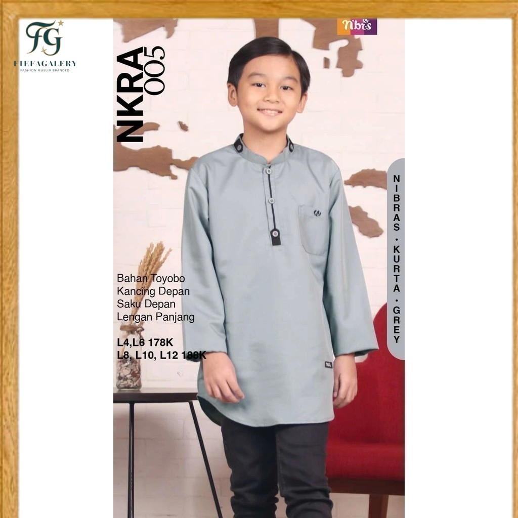 (Fg)NIBRAS KOLEKSI Terbaru/ Nkra 005 Dailywear Baju Koko Anak Laki Laki by Nibras /Koko Kurta Anak K