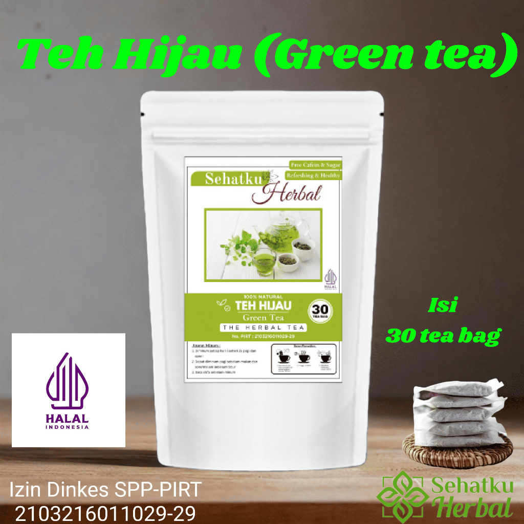 

SEHATKUHERBAL Sehatkuherbal Teh Hijau : Green tea Asli dari Pegunungan Jepang isi 30 Tea bag