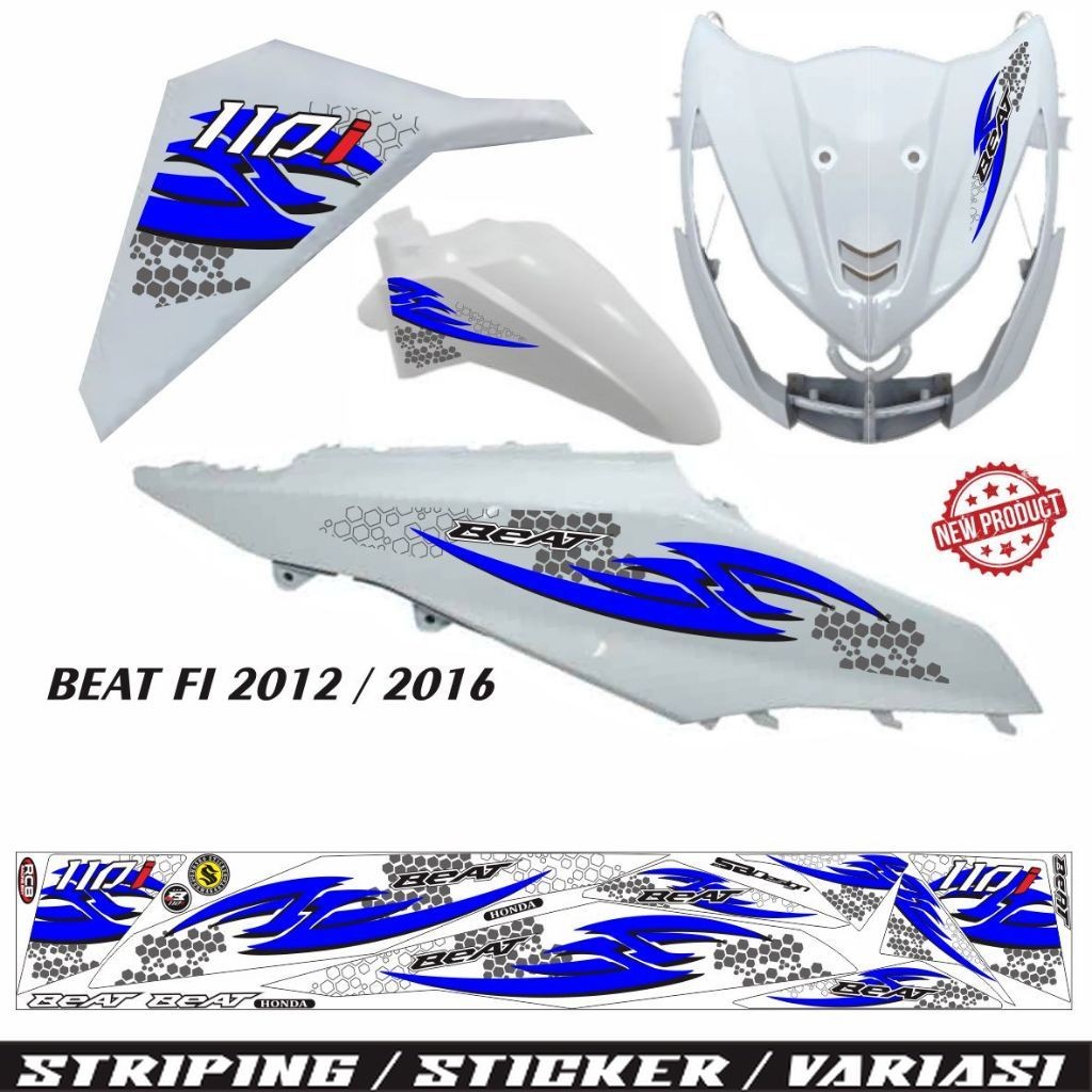 STIKER BEAT FI / STRIPING VARIASI BEAT PGM-FI DESAIN TERBARU