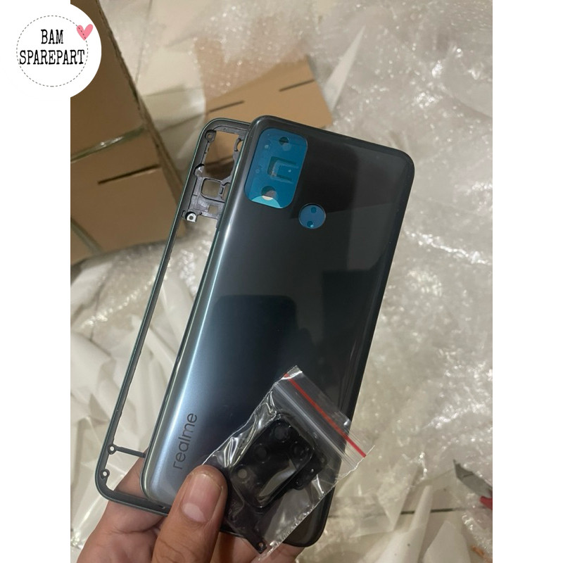 Housing Fullset Backdoor + Bezel Realme C17 ~ sparepart hp