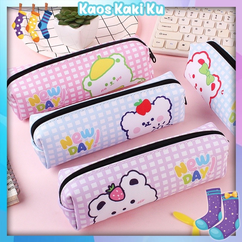 

Tas Pensil Tempat Alat Tulis Motif Beruang New Day Fashion Korea