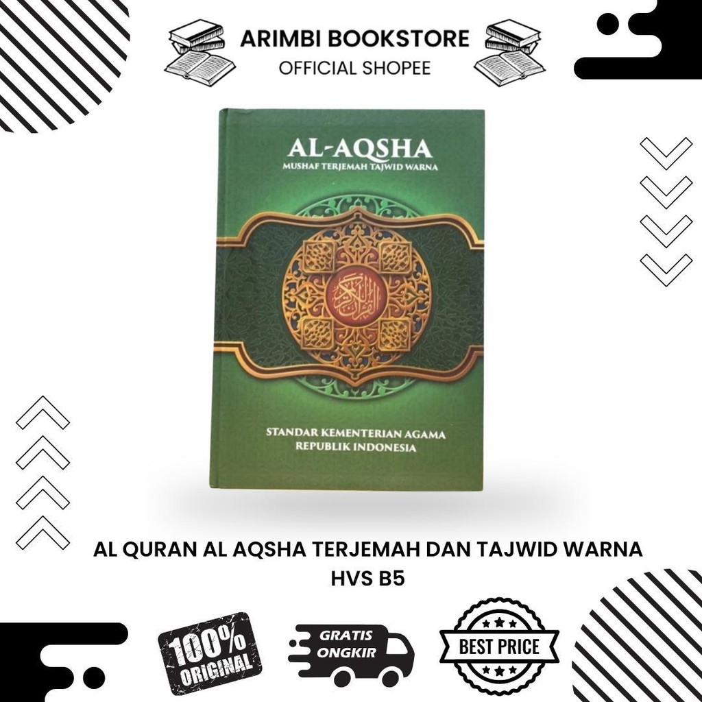 Al Quran AL AQSHA Terjemah dan Tajwid Warna HVS B5