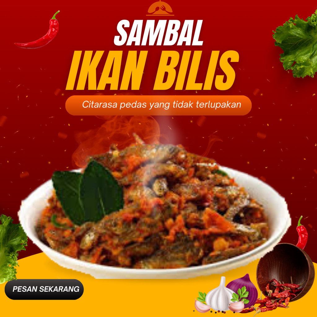 

SAMBAL IKAN BILIS 1 KG GURIH PEDAS KHAS SUNDA