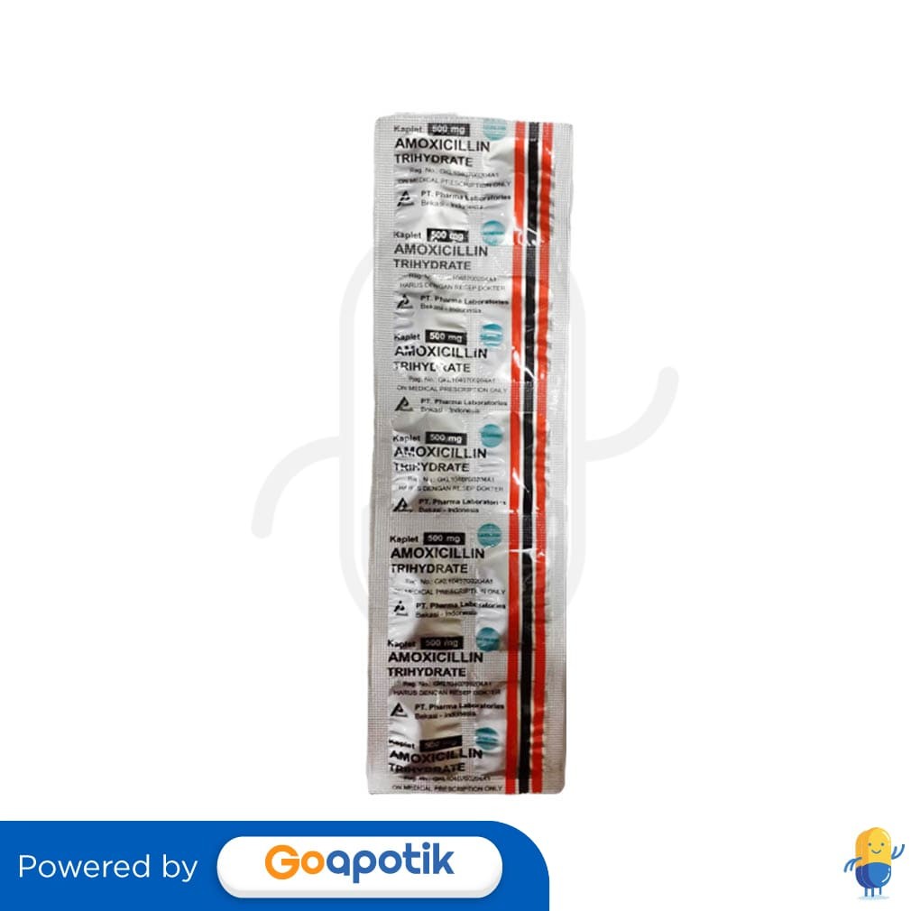 Amoxicillin Trihydrate Pharma 500 Mg Strip 10 Kaplet