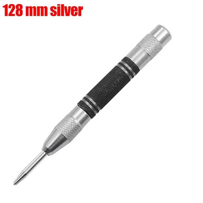 

[BERGARANSI] Harga Promo Center Punch Penanda Titik Mata Bor Besi Pelubang Marker Scriber Automatic Drip Drilling - 128 mm Silver Berkualitas Paling Dicari