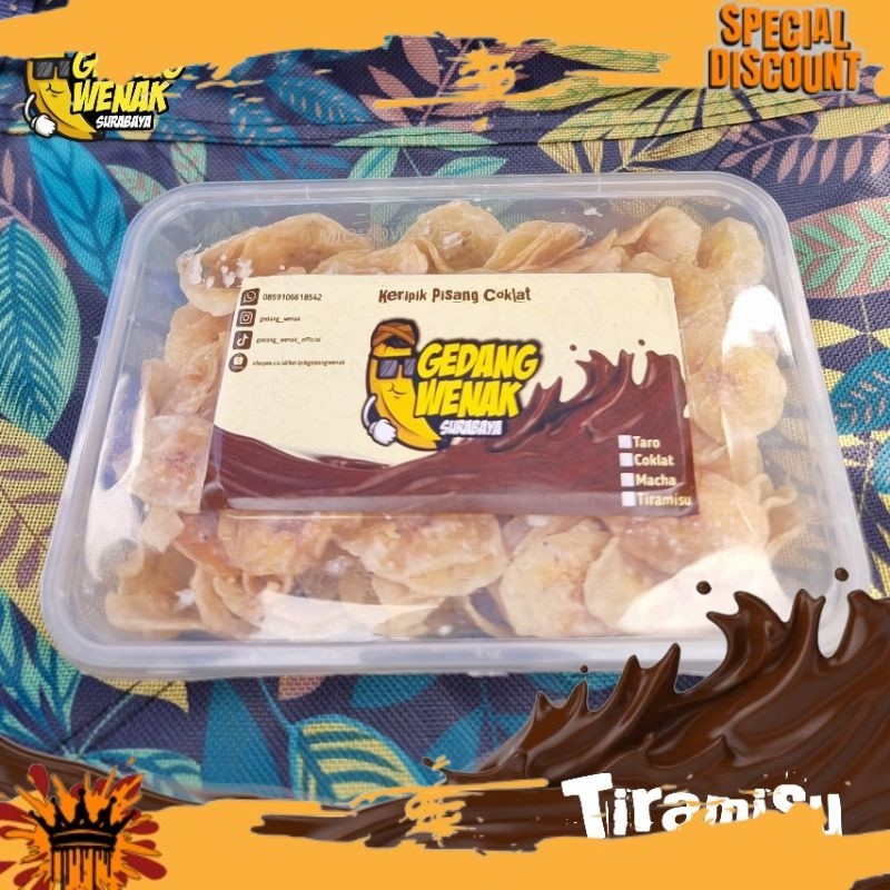 

NICE TASTED Keripik Pisang Coklat Lumer / Varian Tepak Rasa Tiramisu JZL