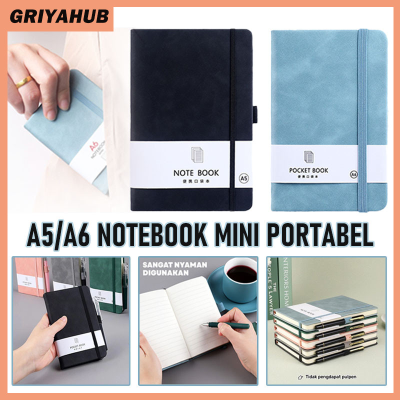 

Notebook Mini Portabel A5/A6 Notepad Portabel Tebal/Jurnal Diary Planner/Buku Diary Kecil Scrapbook
