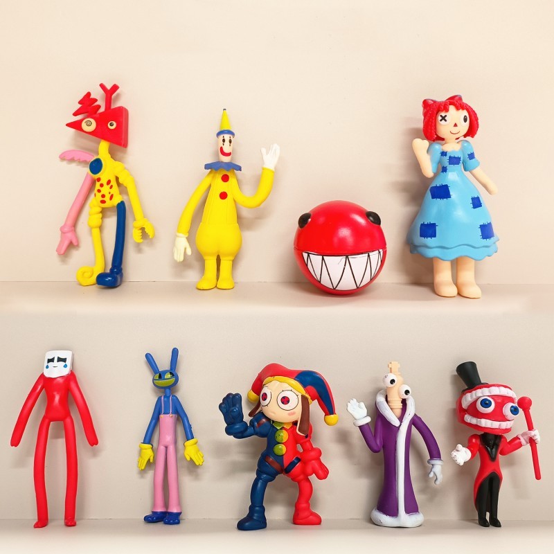9pcs/Set The Amazing Digital Circus Figure Toy Pomni Jax Kinger Action Figure Collection Toy For Kid