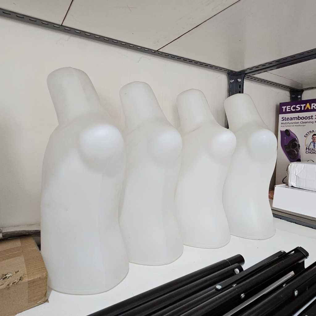 SET Manekin Bodi Anak Bening + Kaki Besi Chrome Sok Patung | Patung Display Anak | Patung Kaos Anak 