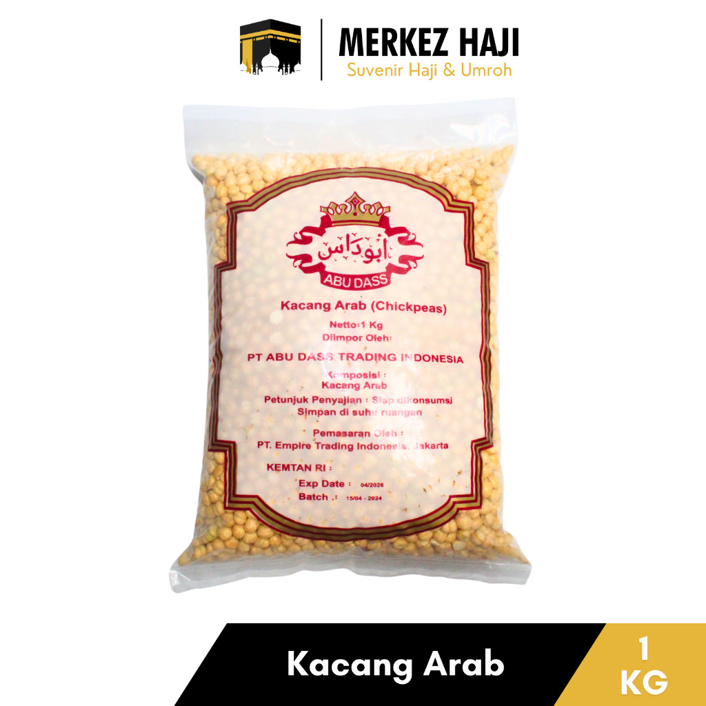 

Kacang Arab Panggang 1Kg | Chickpeas Roasted Matang Original Premium Oleh oleh Haji Umroh | Renyah