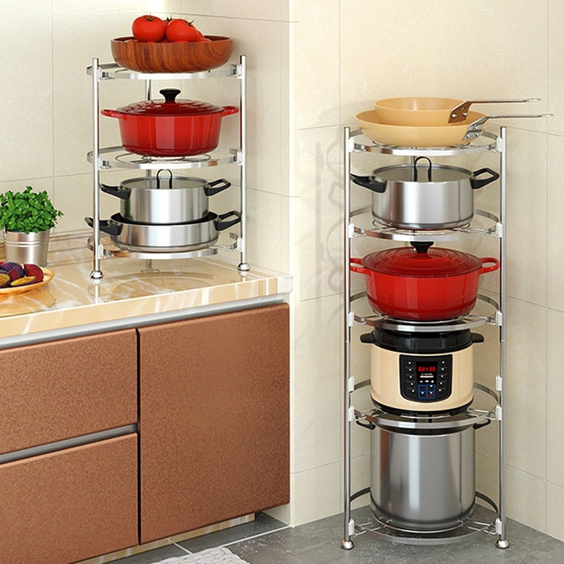 Rak Panci Wajan Multifungsi Rak Dapur Bertingkat Peralatan Dapur Alat Dapur