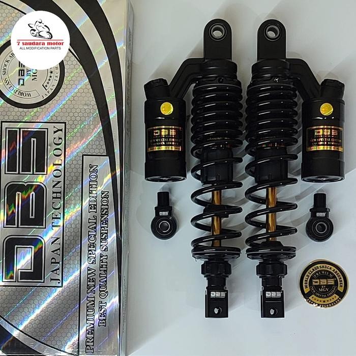 shock dbs 8894 gp series 340mm tabung atas rx king,supra old,nmax old - hitam as gold, bebek