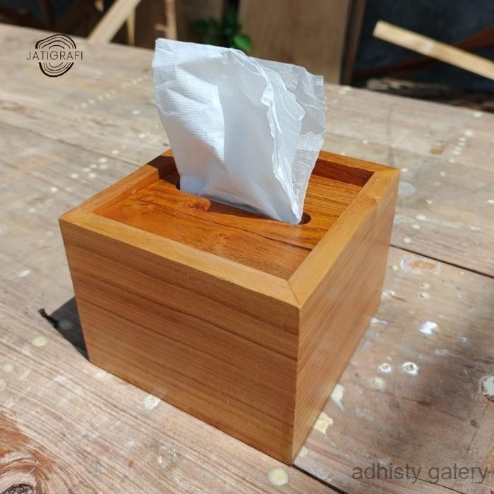 Kotak Tissue Kotak Tisu Kayu Jati