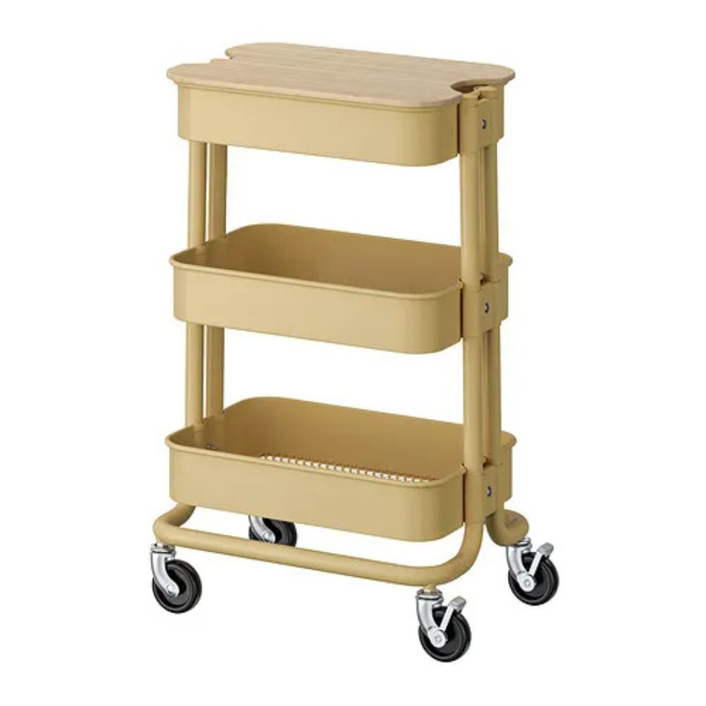 IKEA, Troli Serbaguna, mudah di pindahkan, Kream