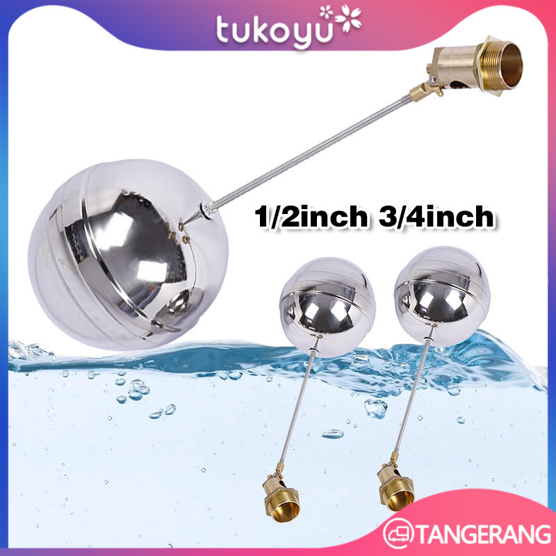 Full Kuningan Pelampung Air Otomatis 1/2" 3/4" Kran Pelampung Toren Anti Karat Sistem Bola Otomatis 