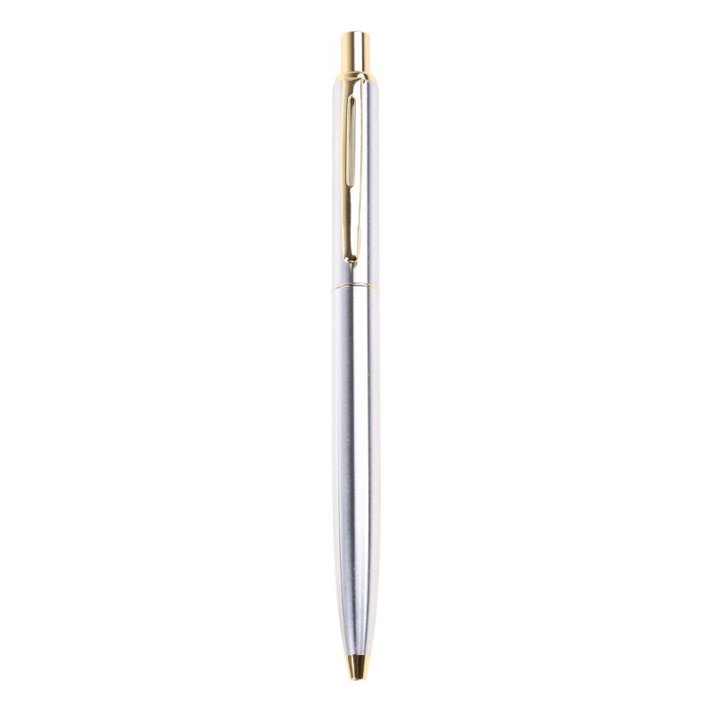 

Stainless Steel Metal Push Ballpoint Pen Baoer 37 Ball Point Pen Gift Stationary Dropship