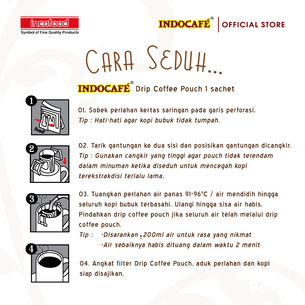 

JAMIN MURAH !!!Indocafe The Sumatra Mandheling Drip Coffee Pouch(BISA LANGSUNG ORDER)