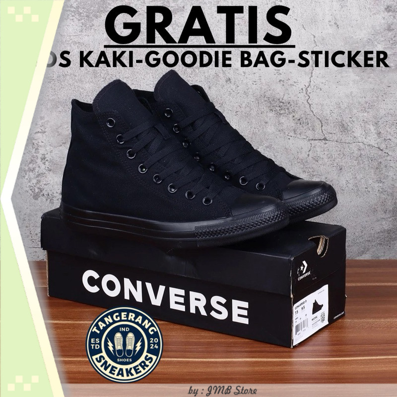 Sepatu Keren Kekinian Sekolah Anak SD SMP SMA / Sepatu Converse CT Allstar Hight Black | Sepatu Pria