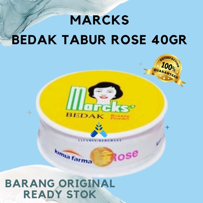 MARCKS Bedak Beauty Powder Tabur Rose 40gr ORI MARSK - vm2