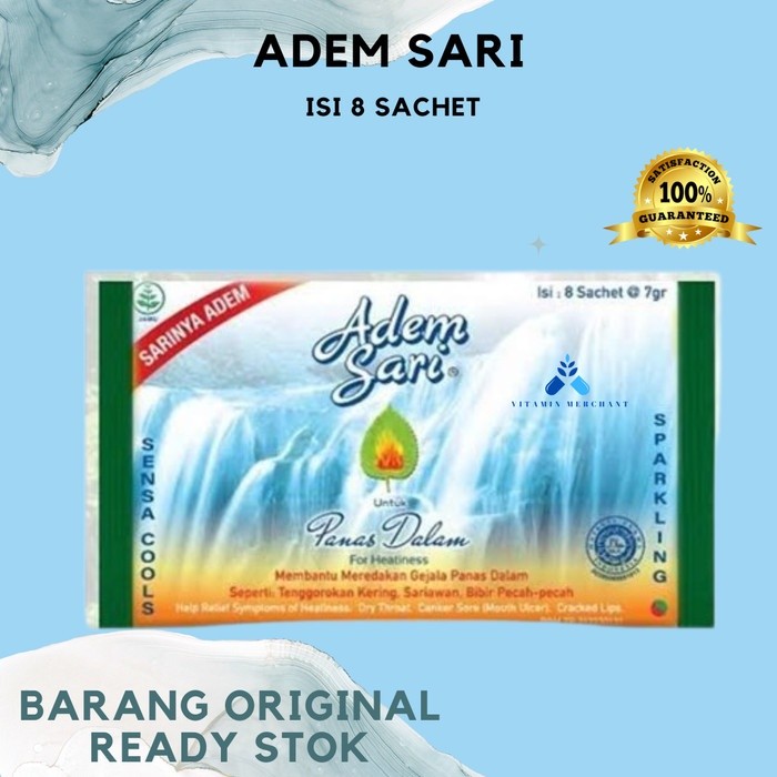 

Adem Sari isi 8 sachet - Pereda Panas Dalam - vm2