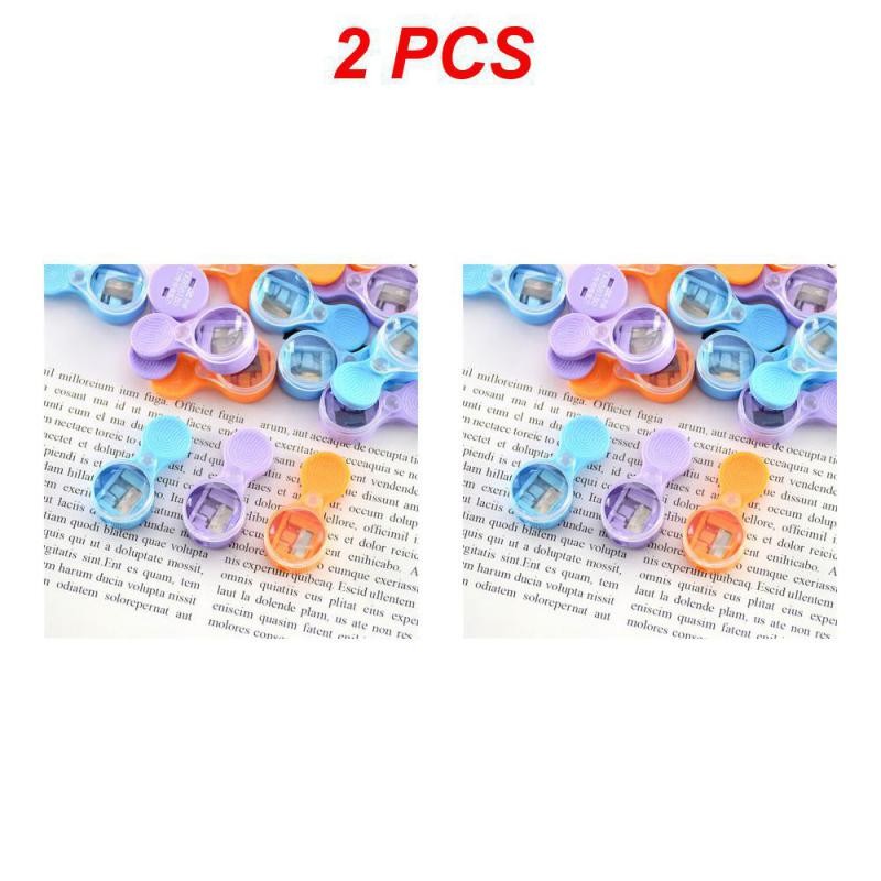 

Mini 2mm Leads Sharpener Portable Sharpener With Magnifying Glass Sharpening Tool Pointer Pencil Sharpener Color Random