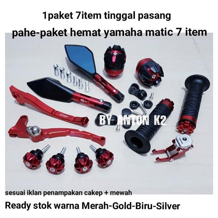 HANDLE REM/HANDEL PAKET 7 VARIASI MOTOR MIO J-MIO GT-MIO M3-FINO NEW - Merah