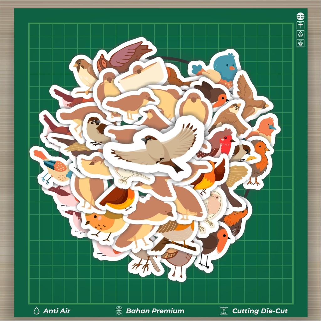 

HOT 50 PCS STIKER Sticker Hewan Burung Gereja Stiker Fashion Cars Decal Dingin Kartu Album Custom Vinyl Anti Air- Sticker Aesthetic Buku Journal Koper Casing HP Tablet Laptop Helm Motor Botol Minum