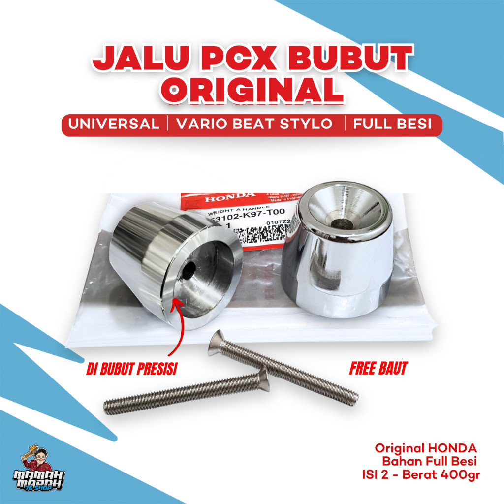 Jalu Bubut Stang PCX 150 Chrome BANDUL STIR UNIVERSAL VARIO NEW BEAT DELUXE VARIO 160 Jalu PCX Honda
