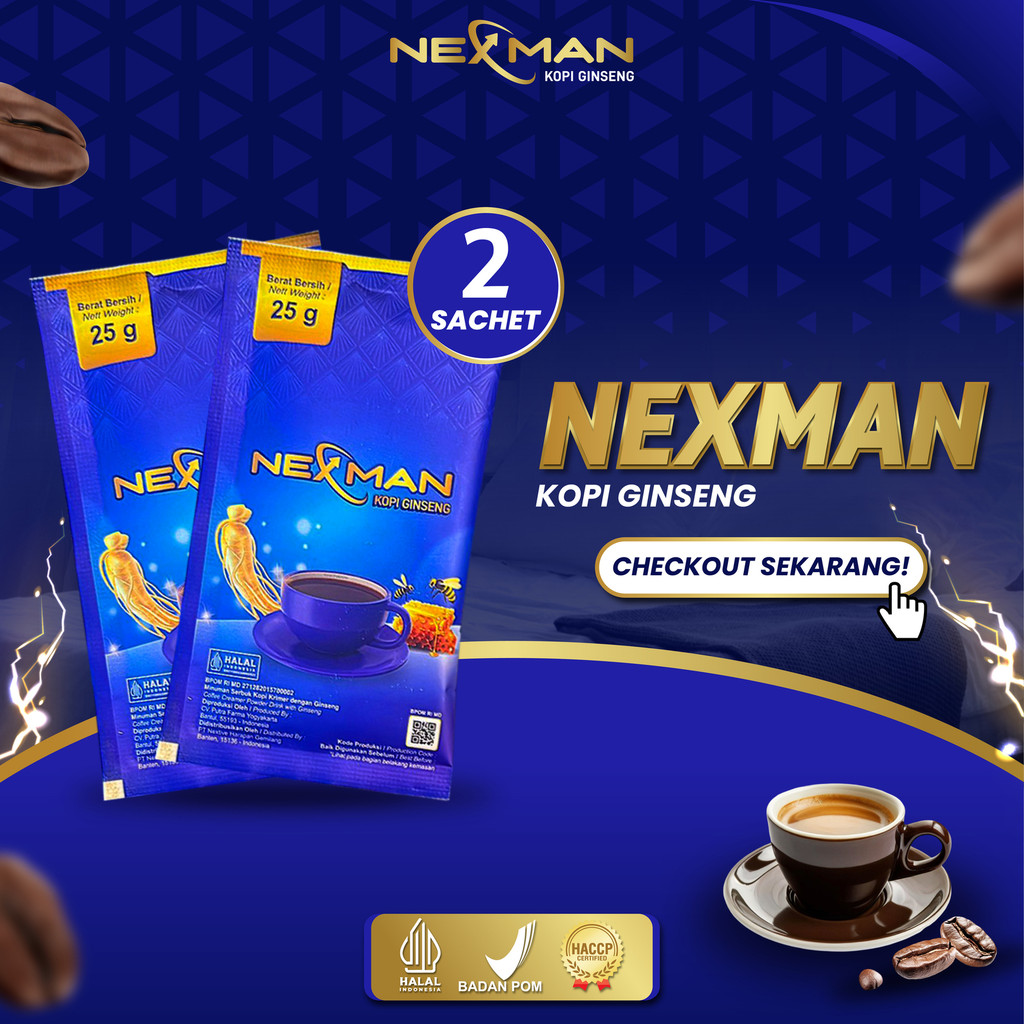

Nexman Kopi Ginseng 2 Sachet - Bisa COD