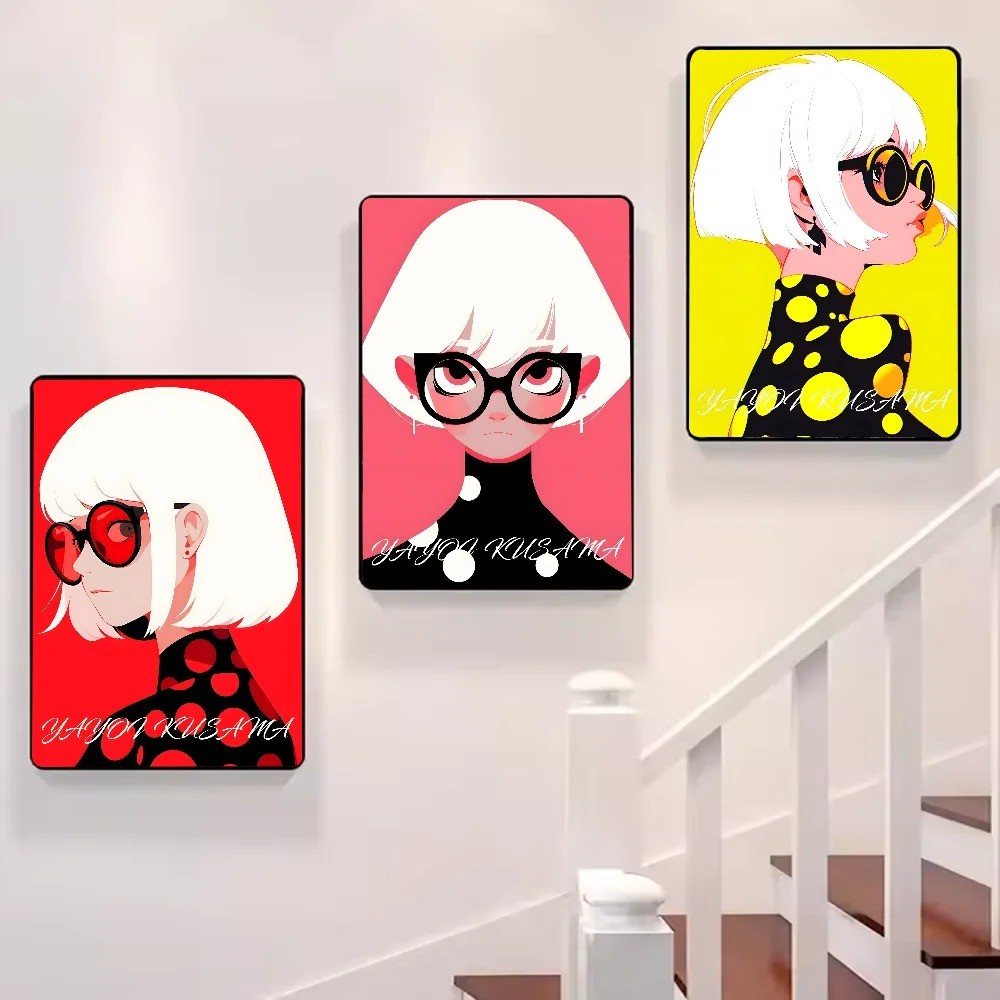 

Girl Flat Style Poster Art Wall Home Living Room Bedroom Bar Aesthetic Decoration