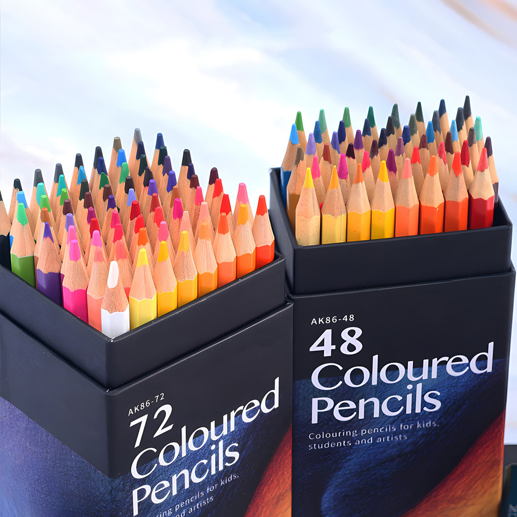 

12/24/36/48/72 Colors Oily Colored Pencils Hexagon Wooden Handle Set Artist Painting Drawing Sketch Art Design Student Supplies