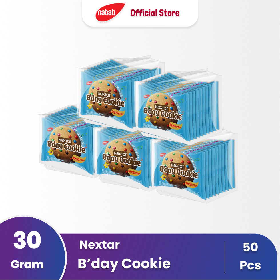 

NEXTAR B''DAY COOKIE RICHBUTTER 30G - 50 Pcs