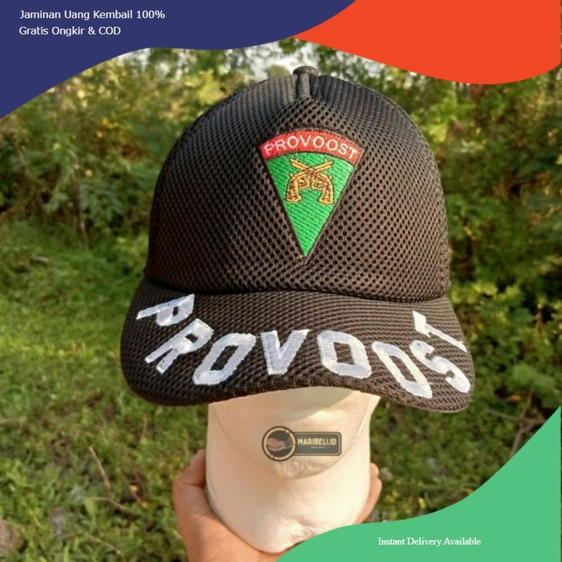 TOPI PROVOOST TNI - TOPI JARING PROVOOST TNI BORDIR BARU