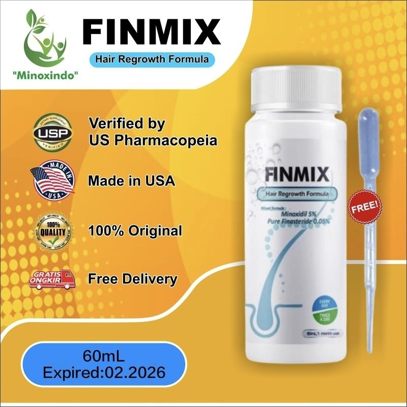 Finmix Minoxidil 5% Pure Finas 0,05% 60Ml ORIGINAL USA 100%