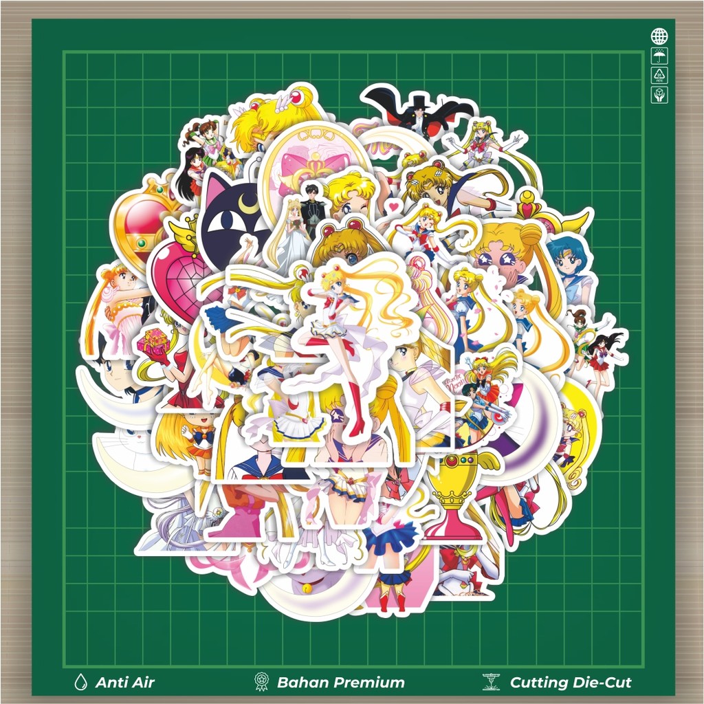 

HOT 50 PCS STIKER Stiker Anime Sailor Moon Stiker Fashion Cars Decal Dingin Kartu Album Custom Vinyl Anti Air- Sticker Aesthetic Buku Journal Koper Casing HP Tablet Laptop Helm Motor Botol Minum