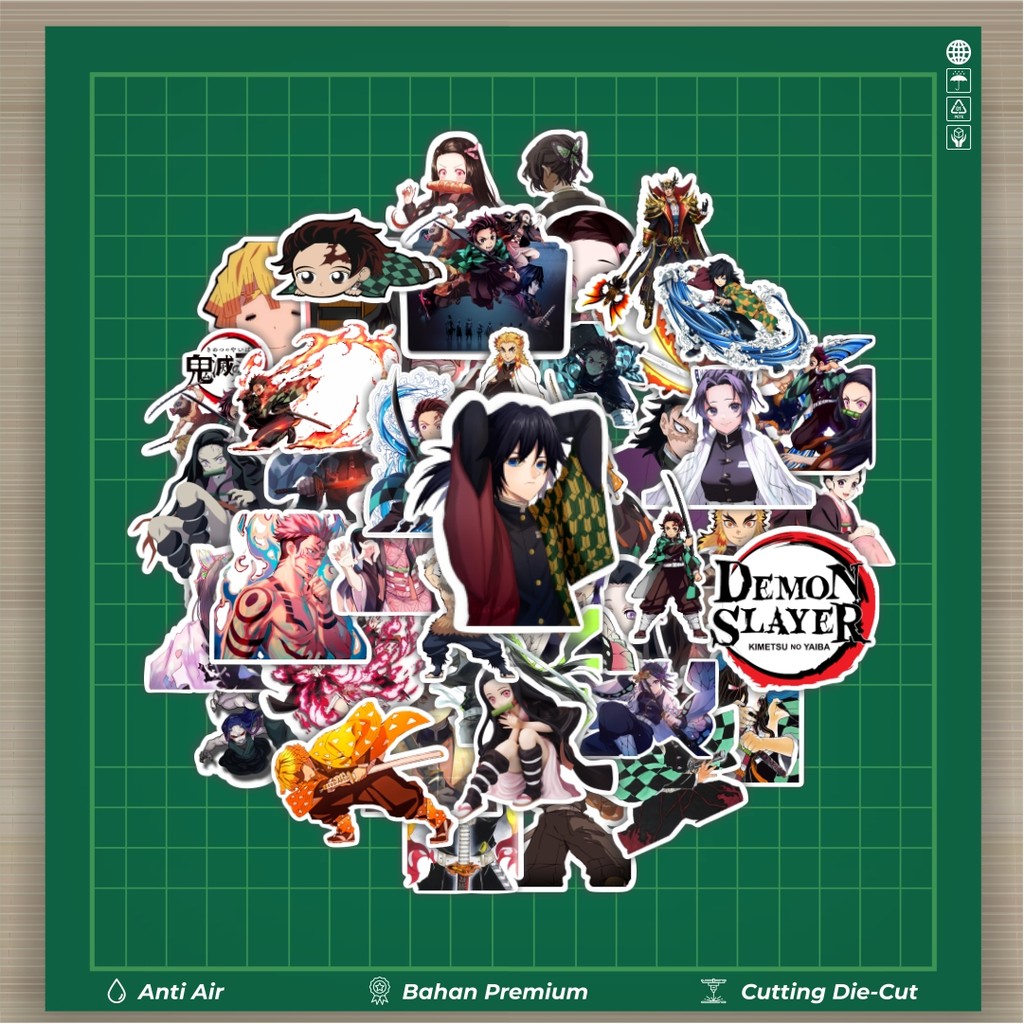 

HOT 50 PCS STIKER Stiker Anime Demon Slayer Stiker Fashion Cars Decal Dingin Kartu Album Custom Vinyl Anti Air- Sticker Aesthetic Buku Journal Koper Casing HP Tablet Laptop Helm Motor Botol Minum