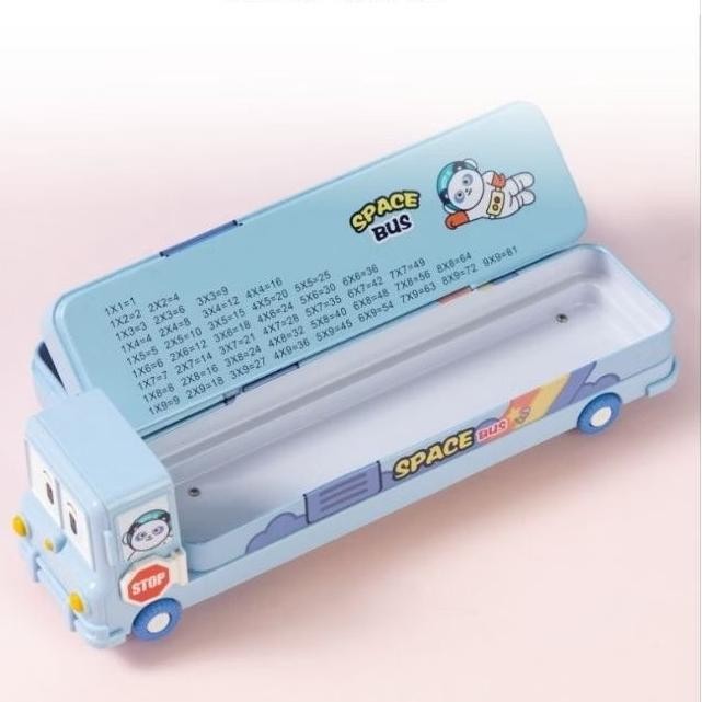 

Tempat Pensil Bus Kaleng 2 Susun Magic Bus Space Bus Stationery - Space Bus