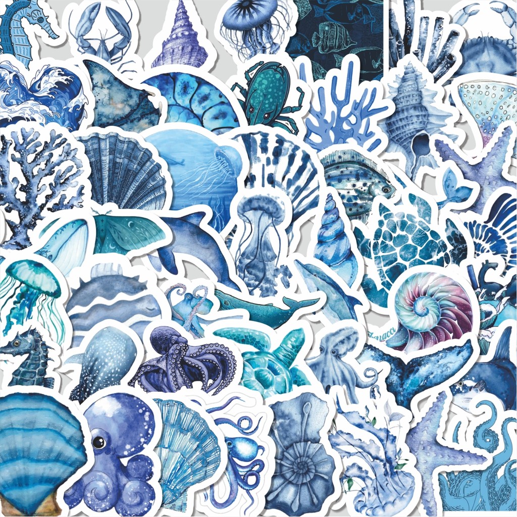 

Stiker Cutting Pack Stiker Magic Sea Series [Seri Laut Ajaib] Isi 100Pcs Series Aesthetic Lucu Keren Untuk Koper Bahan Vynil