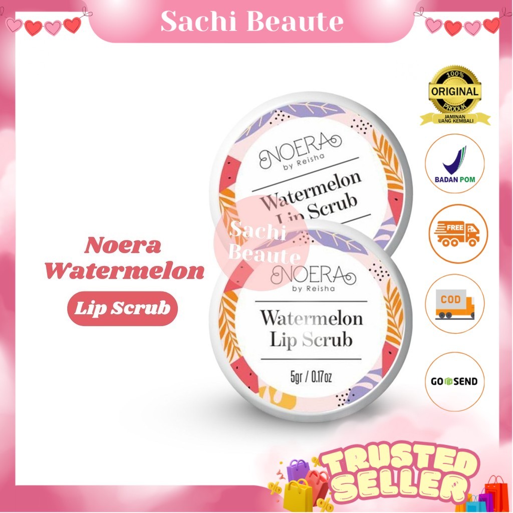 Noera Watermelon Lip Scrub | Scrub Bibir noera
