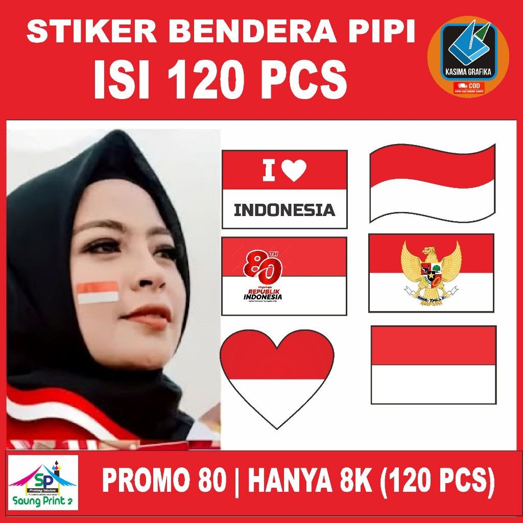 

Promo Stker Pipi Bendera Merah Putih HUT RI ke 80 isi 60 dan 120 pcs