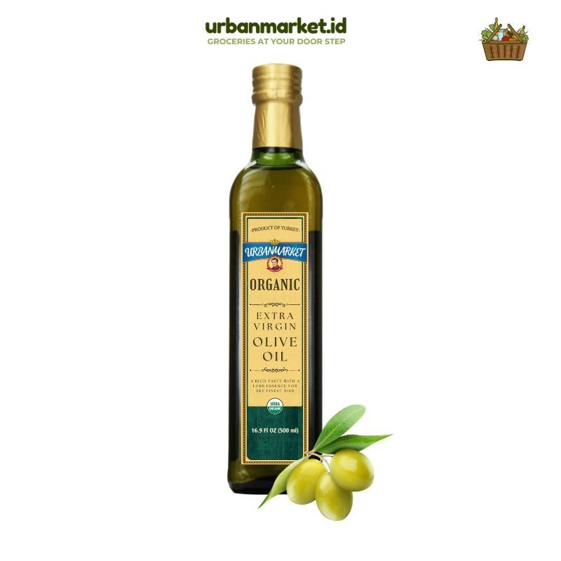 

URBANMARKET Extra Virgin Olive Oil Cold Pressed 500 ml - Minyak Zaitun untuk Nutrisi & Kesehatan