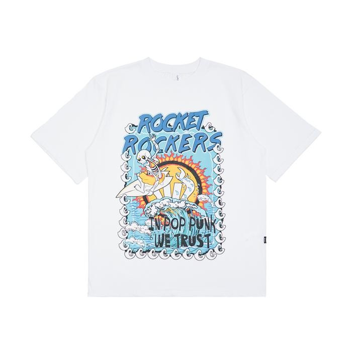 [[COD] GVFI X Rocket Rockers TShirt Surf Rockers White - XL