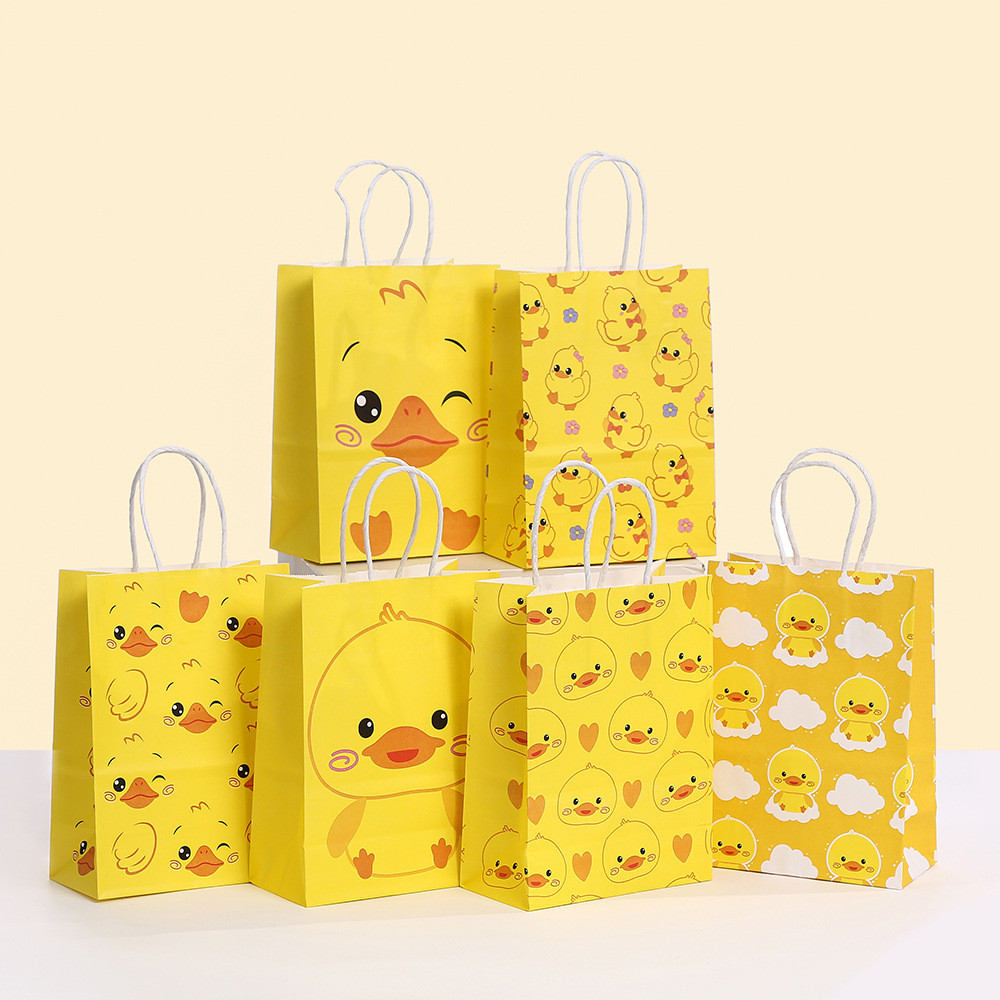 

PAPER BAG GOODIE BAG TAS KADO HADIAH HAMPERS SOUVENIR PESTA ULANG TAHUN MOTIF BEBEK UGLY DUCK