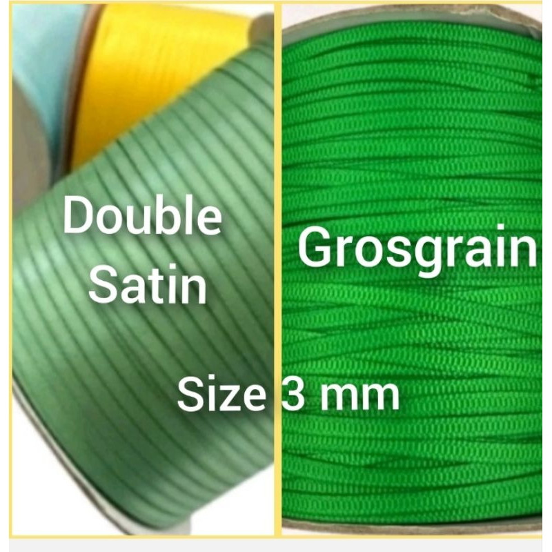 

1 Meter - 3 mm| Pita Hangtag | Pita Sovenir | Grosgrain • Double Satin