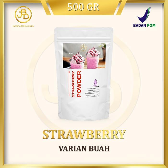 

Terjangkau~[PROMO] Bubuk Minuman Premium Strawberry 1Kg || Jakarta Bubble Drink - 500 gram