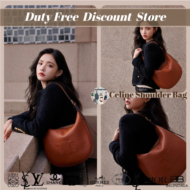 CELINE HELOPHSE TRIOMPHE tas tangan kulit cowhide lembut / tas belanja / tas bahu cowhide / tas wani