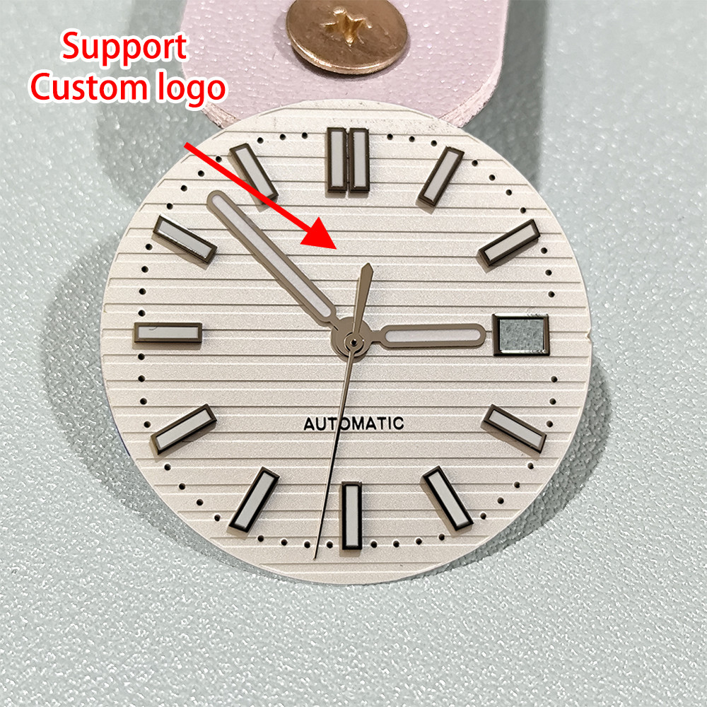 Custom Logo Dial Fit NH35 Movement  29.7mm Watch Dials 3 O'clock High Quality Watches Dials Hands Ac