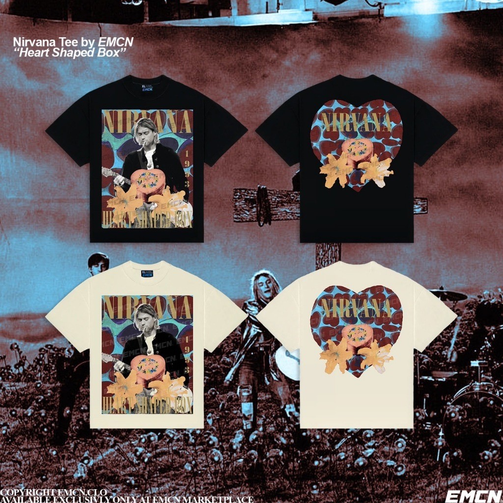 [BS] EMCN Oversized Tee Nirvana Heart Shaped Box