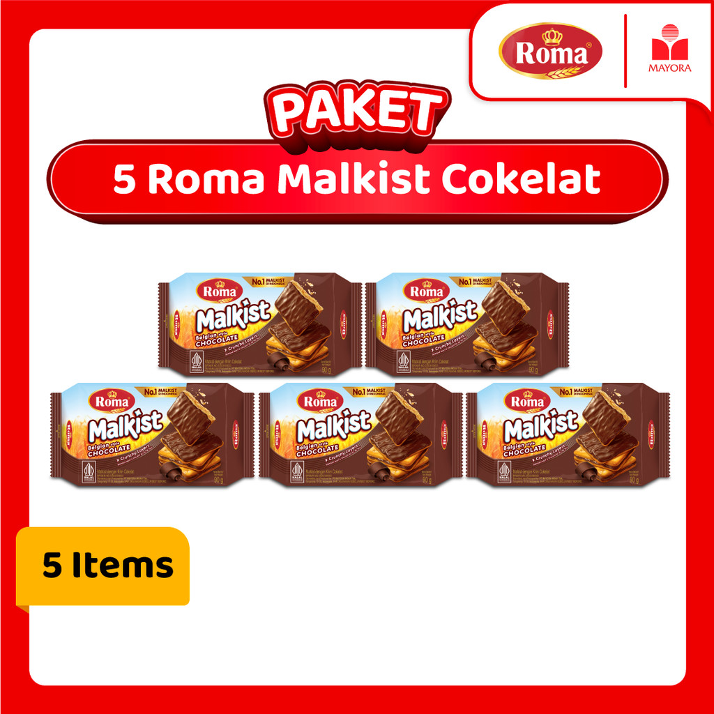 

Paket 5 Roma Malkist Cokelat 90 Gram