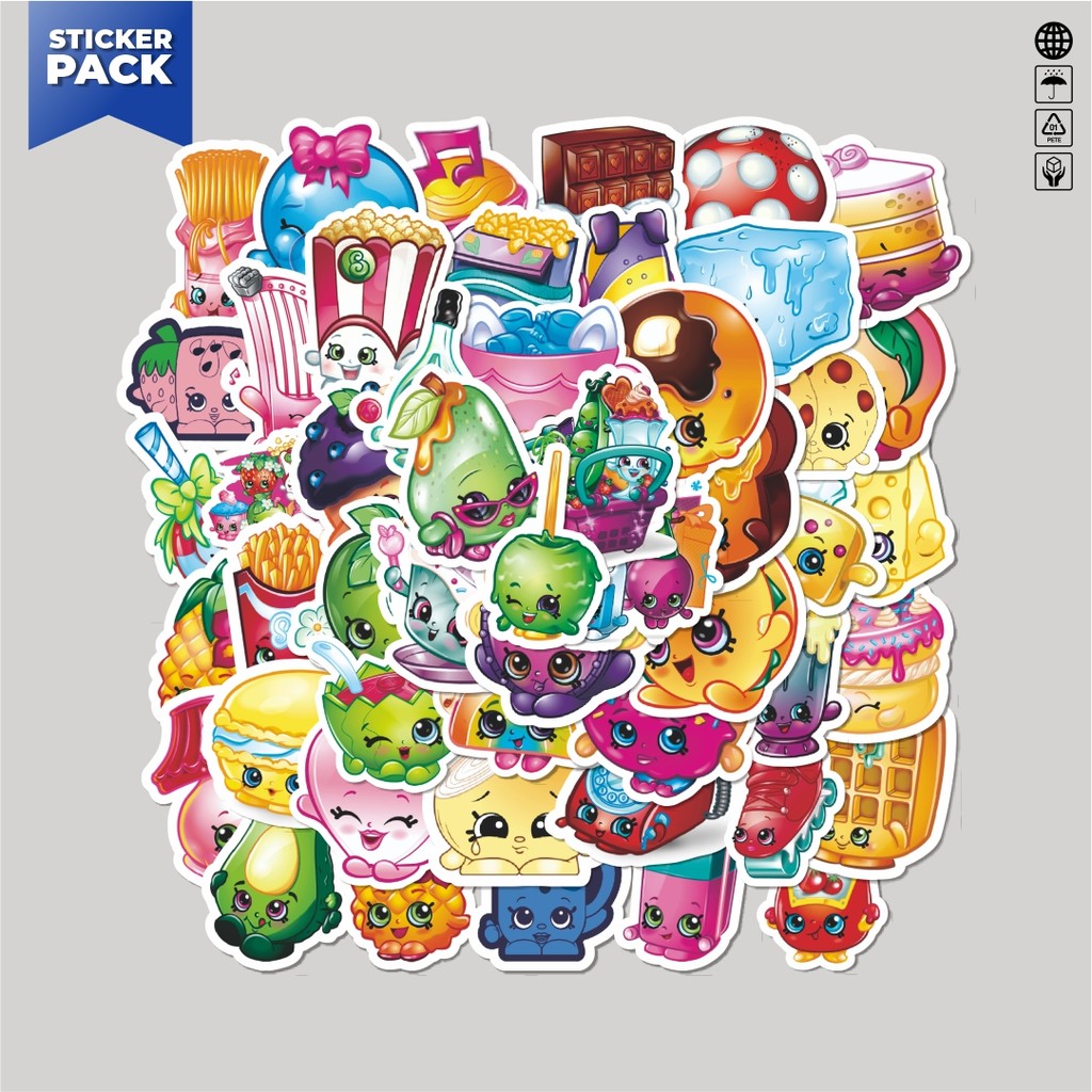 

[100PCS]Stiker Pack Stiker Shopkins Versi 1 Aesthetic Vinyl Anti Air Dekorasi Sticker Laptop Buku Journal Koper Helm Casing HP Gitar Helm Skateboard